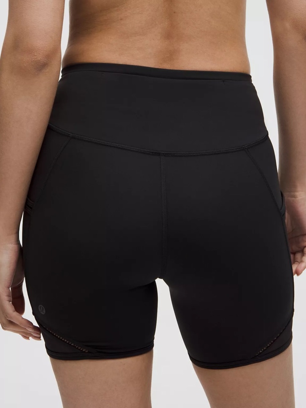 lululemon athletica Black Mid-Rise Bike Shorts